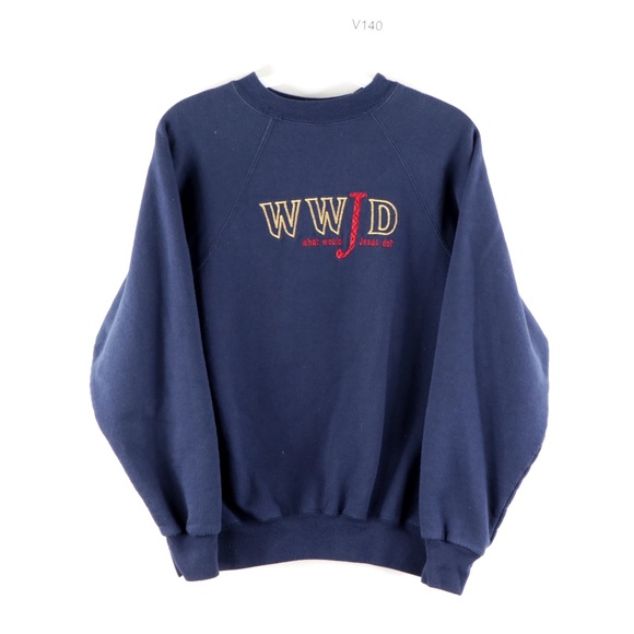Vintage Other - Vintage 80s Streetwear WWJD Crewneck Sweatshirt